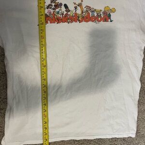 Nickelodeon Graphic T-Shirt Tee Men's XL White Solid Short Sleeve Cotton